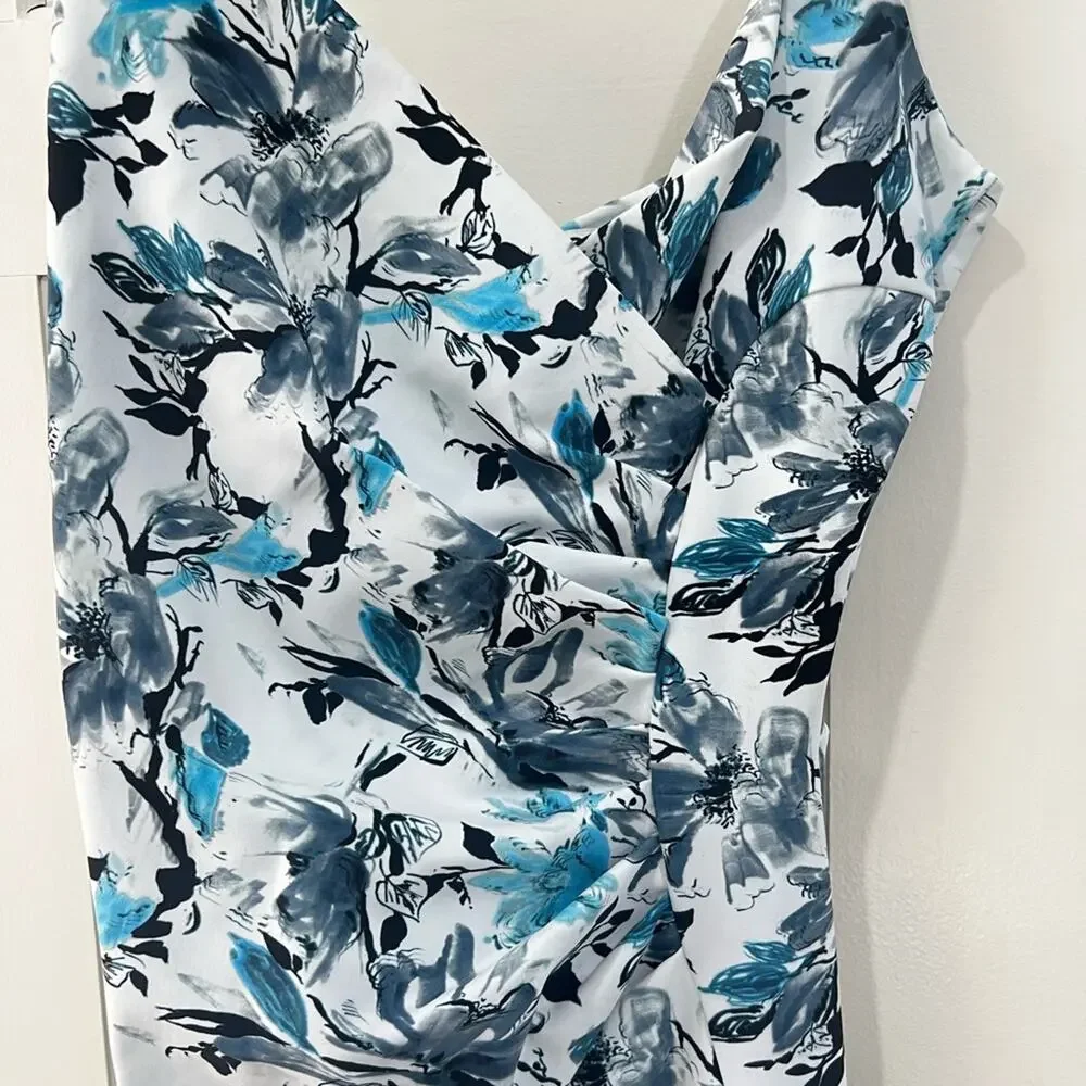 NWT Chiara Boni La Petite Robe Marga gathered floral gown, size 8 - Picture 3 of 12